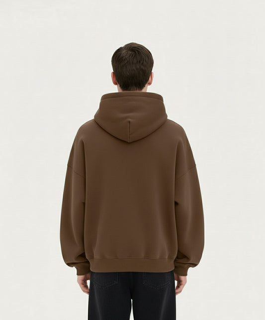 OVERSIZED MOCHA BROWN HOODIE