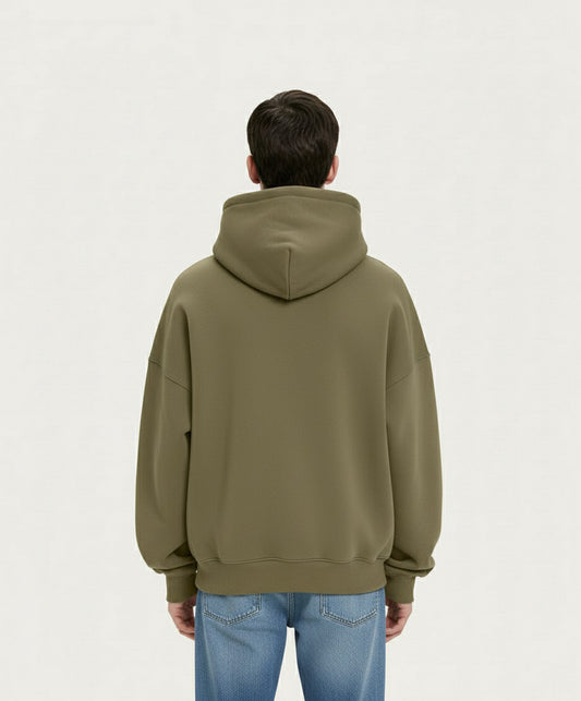 OVERSIZED ARMY OLIVE HOODIE