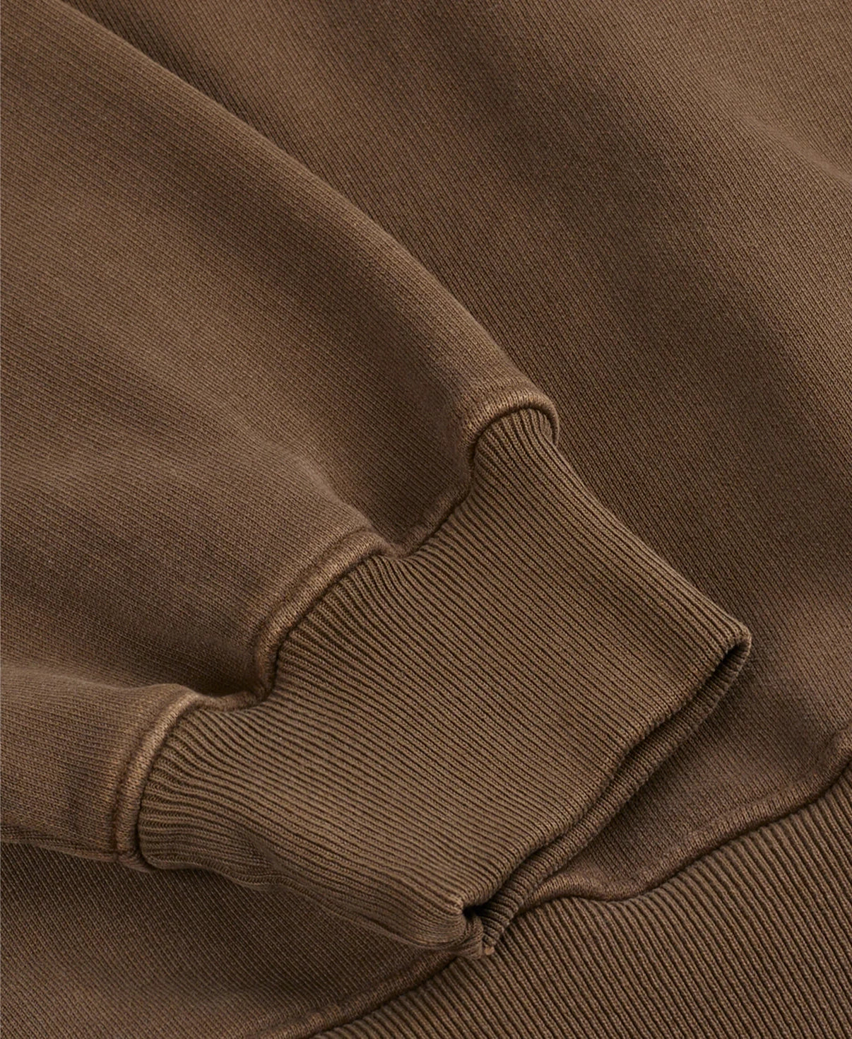 OVERSIZED MOCHA BROWN ZIPPER HOODIE